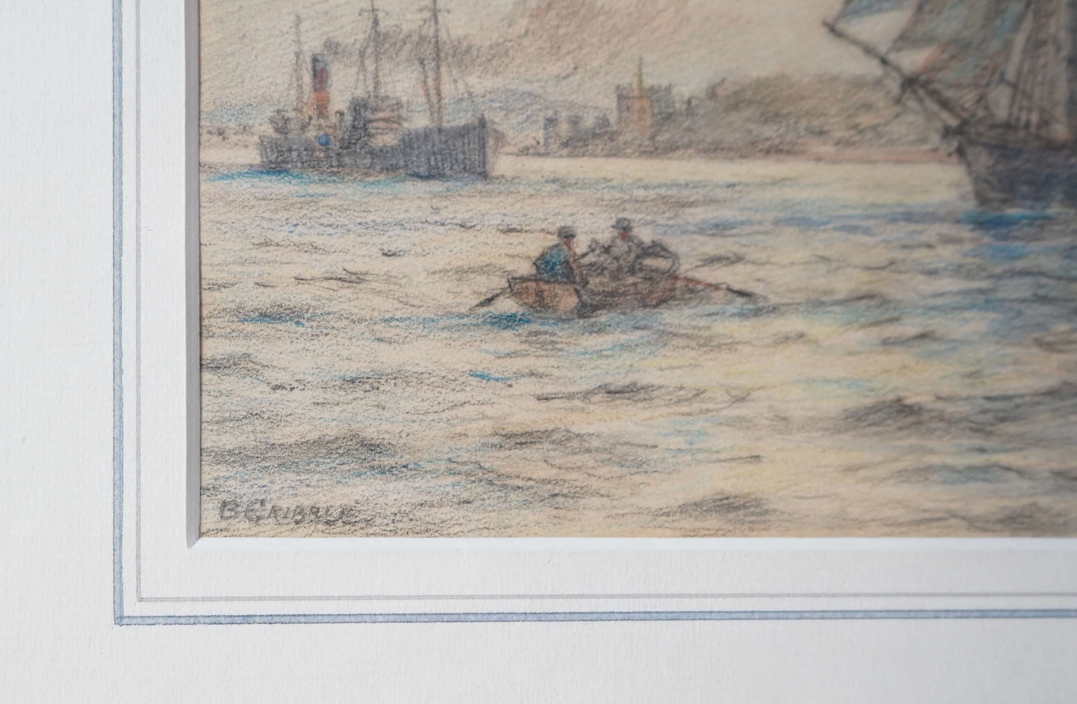 Bernard Finegan Gribble, 1872-1962, 'Three Masted Ships at Sea' and 'Off the Coast'